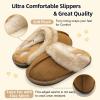 imageBesroad Kids Slippers Girls Boys Fuzzy House Slippers Warm Memory Foam House Shoes Soft Plush Bedroom Slippers Slides Indoor OutdoorTan