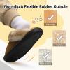 imageBesroad Kids Slippers Girls Boys Fuzzy House Slippers Warm Memory Foam House Shoes Soft Plush Bedroom Slippers Slides Indoor OutdoorTan