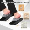 imageBesroad Mens Slippers Memory Foam House Slippers Warm Fuzzy Bedroom Slide House Shoes Indoor Outdoor ScuffBlack