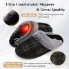 imageBesroad Mens Slippers Memory Foam House Slippers Warm Fuzzy Bedroom Slide House Shoes Indoor Outdoor ScuffBlack Plaide