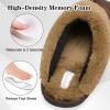 imageBesroad Mens Slippers Memory Foam House Slippers Warm Fuzzy Bedroom Slide House Shoes Indoor Outdoor ScuffBrown