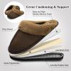 imageBesroad Mens Slippers Memory Foam House Slippers Warm Fuzzy Bedroom Slide House Shoes Indoor Outdoor ScuffBrown