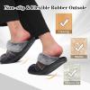 imageBesroad Mens Slippers Memory Foam House Slippers Warm Fuzzy Bedroom Slide House Shoes Indoor Outdoor ScuffBrown Blue Plaid