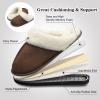 imageBesroad Mens Slippers Memory Foam House Slippers Warm Fuzzy Bedroom Slide House Shoes Indoor Outdoor ScuffCoffee