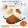 imageBesroad Mens Slippers Memory Foam House Slippers Warm Fuzzy Bedroom Slide House Shoes Indoor Outdoor ScuffTan