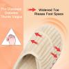 imageBesroad Womens Slippers Wide Diabetic Shoes Adjustable House Slippers Memory Foam Bedroom Shoes Arthritis Edema Indoor OutdoorBeige