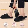 imageBesroad Womens Slippers Wide Diabetic Shoes Adjustable House Slippers Memory Foam Bedroom Shoes Arthritis Edema Indoor OutdoorBlack