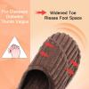 imageBesroad Womens Slippers Wide Diabetic Shoes Adjustable House Slippers Memory Foam Bedroom Shoes Arthritis Edema Indoor OutdoorBrown