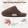 imageBesroad Womens Slippers Wide Diabetic Shoes Adjustable House Slippers Memory Foam Bedroom Shoes Arthritis Edema Indoor OutdoorBrown