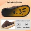 imageBesroad Womens Slippers Wide Diabetic Shoes Adjustable House Slippers Memory Foam Bedroom Shoes Arthritis Edema Indoor OutdoorBrown