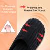 imageBesroad Womens Slippers Wide Diabetic Shoes Adjustable House Slippers Memory Foam Bedroom Shoes Arthritis Edema Indoor OutdoorCorduroy Black