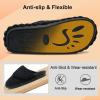 imageBesroad Womens Slippers Wide Diabetic Shoes Adjustable House Slippers Memory Foam Bedroom Shoes Arthritis Edema Indoor OutdoorCorduroy Black