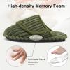 imageBesroad Womens Slippers Wide Diabetic Shoes Adjustable House Slippers Memory Foam Bedroom Shoes Arthritis Edema Indoor OutdoorDark Green