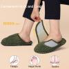 imageBesroad Womens Slippers Wide Diabetic Shoes Adjustable House Slippers Memory Foam Bedroom Shoes Arthritis Edema Indoor OutdoorDark Green