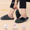 imageBesroad Womens Slippers Wide Diabetic Shoes Adjustable House Slippers Memory Foam Bedroom Shoes Arthritis Edema Indoor OutdoorDark Grey