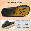 imageBesroad Womens Slippers Wide Diabetic Shoes Adjustable House Slippers Memory Foam Bedroom Shoes Arthritis Edema Indoor OutdoorDark Grey