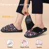 imageBesroad Womens Slippers Wide Diabetic Shoes Adjustable House Slippers Memory Foam Bedroom Shoes Arthritis Edema Indoor OutdoorFlower