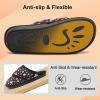 imageBesroad Womens Slippers Wide Diabetic Shoes Adjustable House Slippers Memory Foam Bedroom Shoes Arthritis Edema Indoor OutdoorFlower