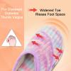 imageBesroad Womens Slippers Wide Diabetic Shoes Adjustable House Slippers Memory Foam Bedroom Shoes Arthritis Edema Indoor OutdoorGradient Purple