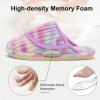 imageBesroad Womens Slippers Wide Diabetic Shoes Adjustable House Slippers Memory Foam Bedroom Shoes Arthritis Edema Indoor OutdoorGradient Purple