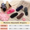 imageBesroad Womens Slippers Wide Diabetic Shoes Adjustable House Slippers Memory Foam Bedroom Shoes Arthritis Edema Indoor OutdoorGradient Rose