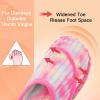 imageBesroad Womens Slippers Wide Diabetic Shoes Adjustable House Slippers Memory Foam Bedroom Shoes Arthritis Edema Indoor OutdoorGradient Rose