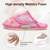imageBesroad Womens Slippers Wide Diabetic Shoes Adjustable House Slippers Memory Foam Bedroom Shoes Arthritis Edema Indoor OutdoorGradient Rose