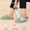 imageBesroad Womens Slippers Wide Diabetic Shoes Adjustable House Slippers Memory Foam Bedroom Shoes Arthritis Edema Indoor OutdoorGreen