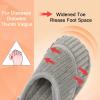 imageBesroad Womens Slippers Wide Diabetic Shoes Adjustable House Slippers Memory Foam Bedroom Shoes Arthritis Edema Indoor OutdoorLight Grey