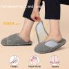 imageBesroad Womens Slippers Wide Diabetic Shoes Adjustable House Slippers Memory Foam Bedroom Shoes Arthritis Edema Indoor OutdoorLight Grey