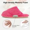 imageBesroad Womens Slippers Wide Diabetic Shoes Adjustable House Slippers Memory Foam Bedroom Shoes Arthritis Edema Indoor OutdoorRose Pink