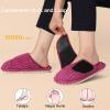 imageBesroad Womens Slippers Wide Diabetic Shoes Adjustable House Slippers Memory Foam Bedroom Shoes Arthritis Edema Indoor OutdoorWine