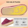 imageBesroad Womens Slippers Wide Diabetic Shoes Adjustable House Slippers Memory Foam Bedroom Shoes Arthritis Edema Indoor OutdoorWine