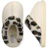 imageBesroad Kids Slippers Girls Boys Fuzzy House Slippers Warm Memory Foam House Shoes Soft Plush Bedroom Slippers Slides Indoor OutdoorBeige Leopard