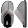 imageBesroad Kids Slippers Girls Boys Fuzzy House Slippers Warm Memory Foam House Shoes Soft Plush Bedroom Slippers Slides Indoor OutdoorDark Grey