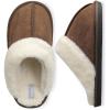 imageBesroad Mens Slippers Memory Foam House Slippers Warm Fuzzy Bedroom Slide House Shoes Indoor Outdoor ScuffCoffee