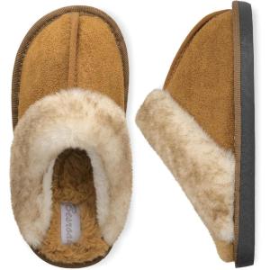imageBesroad Kids Slippers Girls Boys Fuzzy House Slippers Warm Memory Foam House Shoes Soft Plush Bedroom Slippers Slides Indoor OutdoorTan