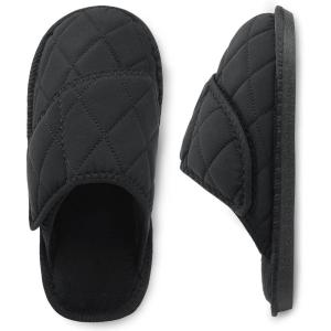 imageBesroad Womens Slippers Wide Diabetic Shoes Adjustable House Slippers Memory Foam Bedroom Shoes Arthritis Edema Indoor OutdoorBlack