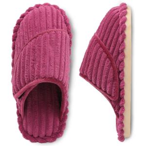 imageBesroad Womens Slippers Wide Diabetic Shoes Adjustable House Slippers Memory Foam Bedroom Shoes Arthritis Edema Indoor OutdoorWine
