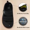 imageBesroad Womens Walking Shoes Wide Diabetic Shoes Adjustable Barefoot Casual Sneakers Breathable Zero Drop Arthritis Edema Sneakers Indoor OutdoorBlack