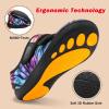 imageBesroad Womens Walking Shoes Wide Diabetic Shoes Adjustable Barefoot Casual Sneakers Breathable Zero Drop Arthritis Edema Sneakers Indoor OutdoorColorful Purple