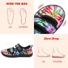 imageBesroad Womens Walking Shoes Wide Diabetic Shoes Adjustable Barefoot Casual Sneakers Breathable Zero Drop Arthritis Edema Sneakers Indoor OutdoorColorful Purple