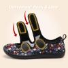 imageBesroad Womens Walking Shoes Wide Diabetic Shoes Adjustable Barefoot Casual Sneakers Breathable Zero Drop Arthritis Edema Sneakers Indoor OutdoorFlower