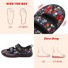 imageBesroad Womens Walking Shoes Wide Diabetic Shoes Adjustable Barefoot Casual Sneakers Breathable Zero Drop Arthritis Edema Sneakers Indoor OutdoorFlower