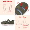 imageBesroad Womens Walking Shoes Wide Diabetic Shoes Adjustable Barefoot Casual Sneakers Breathable Zero Drop Arthritis Edema Sneakers Indoor OutdoorGreen