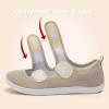 imageBesroad Womens Walking Shoes Wide Diabetic Shoes Adjustable Barefoot Casual Sneakers Breathable Zero Drop Arthritis Edema Sneakers Indoor OutdoorKhaki