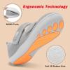 imageBesroad Womens Walking Shoes Wide Diabetic Shoes Adjustable Barefoot Casual Sneakers Breathable Zero Drop Arthritis Edema Sneakers Indoor OutdoorLight Grey