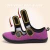 imageBesroad Womens Walking Shoes Wide Diabetic Shoes Adjustable Barefoot Casual Sneakers Breathable Zero Drop Arthritis Edema Sneakers Indoor OutdoorPurple