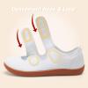 imageBesroad Womens Walking Shoes Wide Diabetic Shoes Adjustable Barefoot Casual Sneakers Breathable Zero Drop Arthritis Edema Sneakers Indoor OutdoorWhite