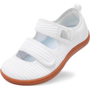 imageBesroad Womens Walking Shoes Wide Diabetic Shoes Adjustable Barefoot Casual Sneakers Breathable Zero Drop Arthritis Edema Sneakers Indoor OutdoorWhite
